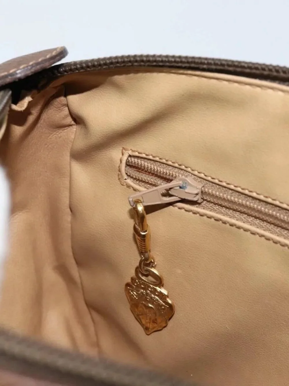 GUCCI GG Supreme Web Sherry Line Bag PVC Beige 001 123 6177 002 Auth ep13516 - Picture 13 of 16